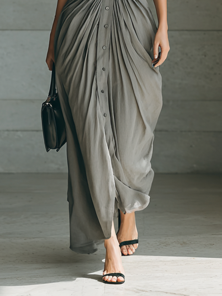 Zahara | Long Pleated Dress