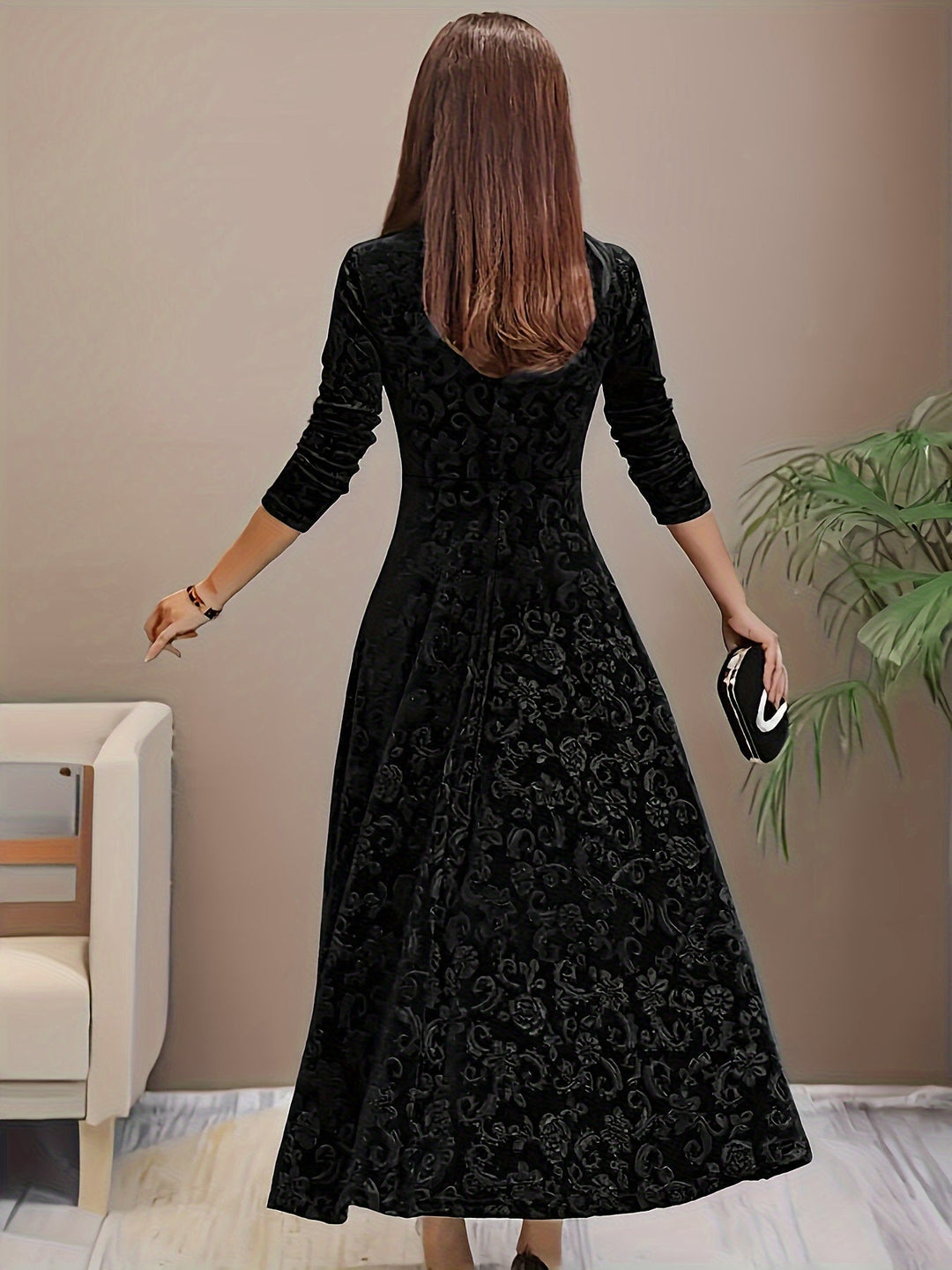 Nicola Elegant Velvet Dress