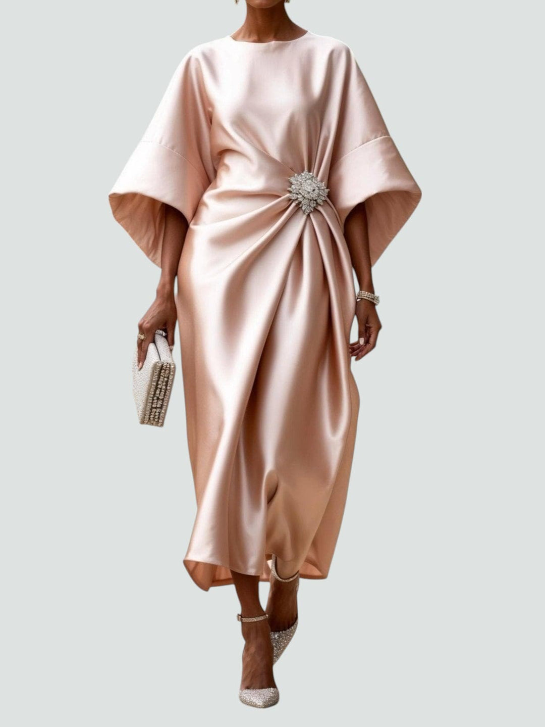 Lona Elegant Long Satin Dress