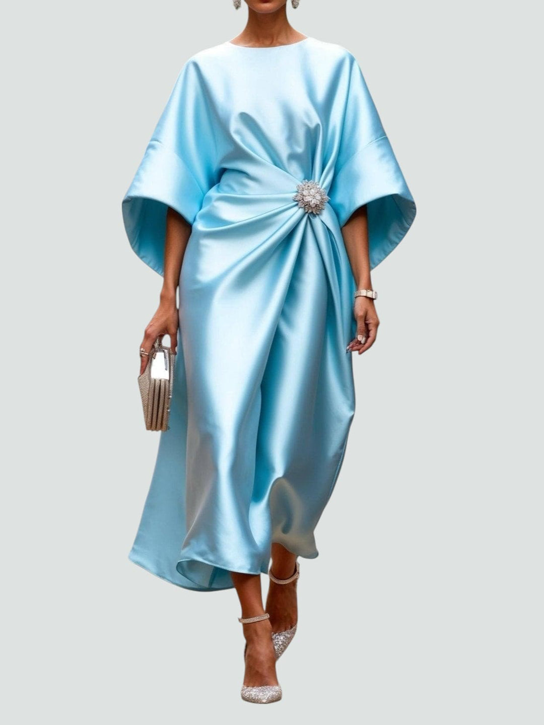 Lona Elegant Long Satin Dress