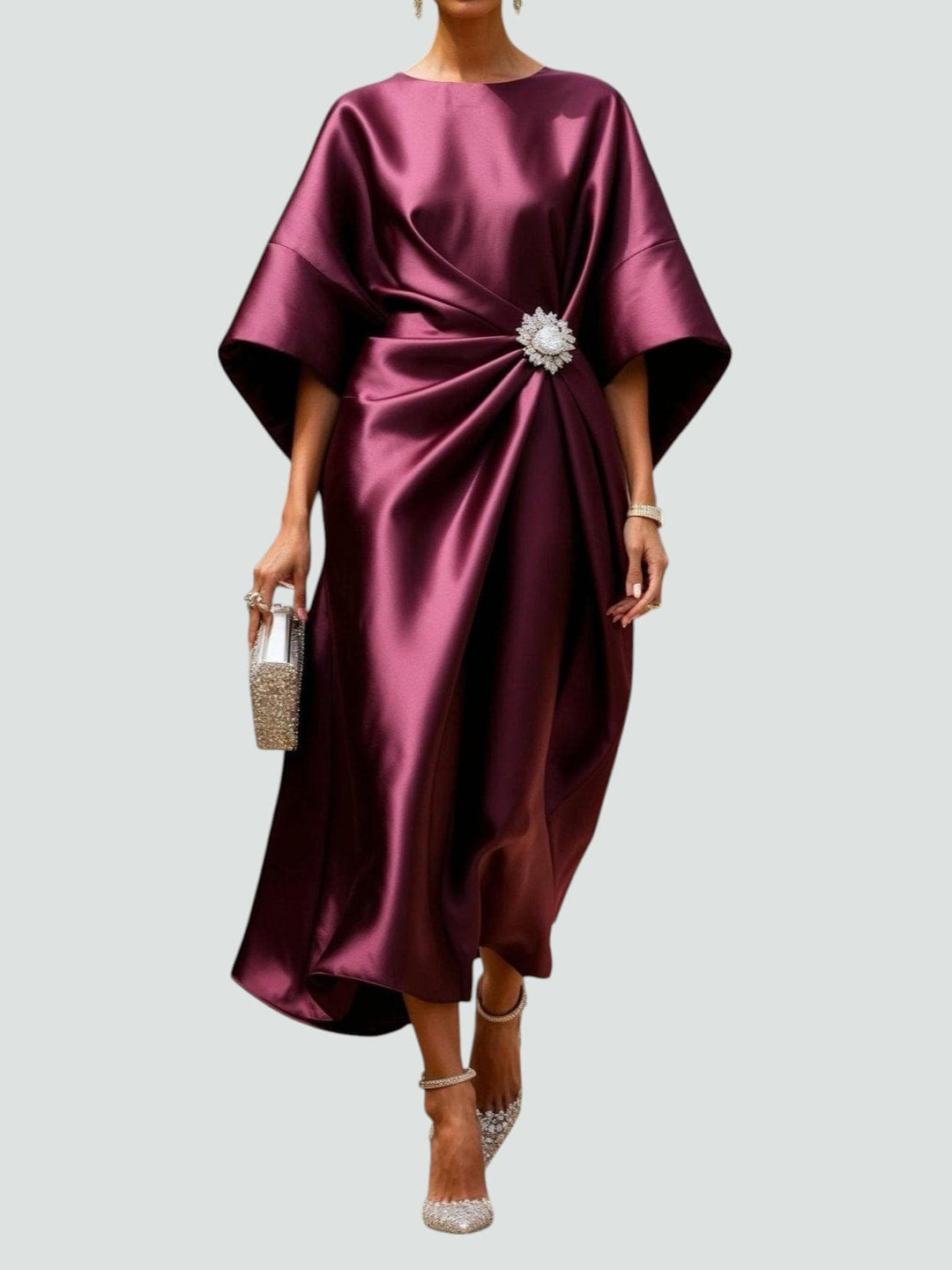 Lona Elegant Long Satin Dress