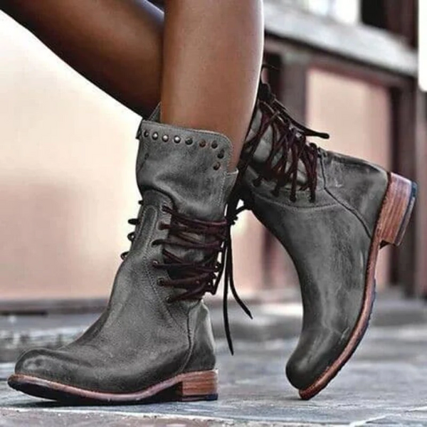 Ciss Vintage Lace-Up Boots