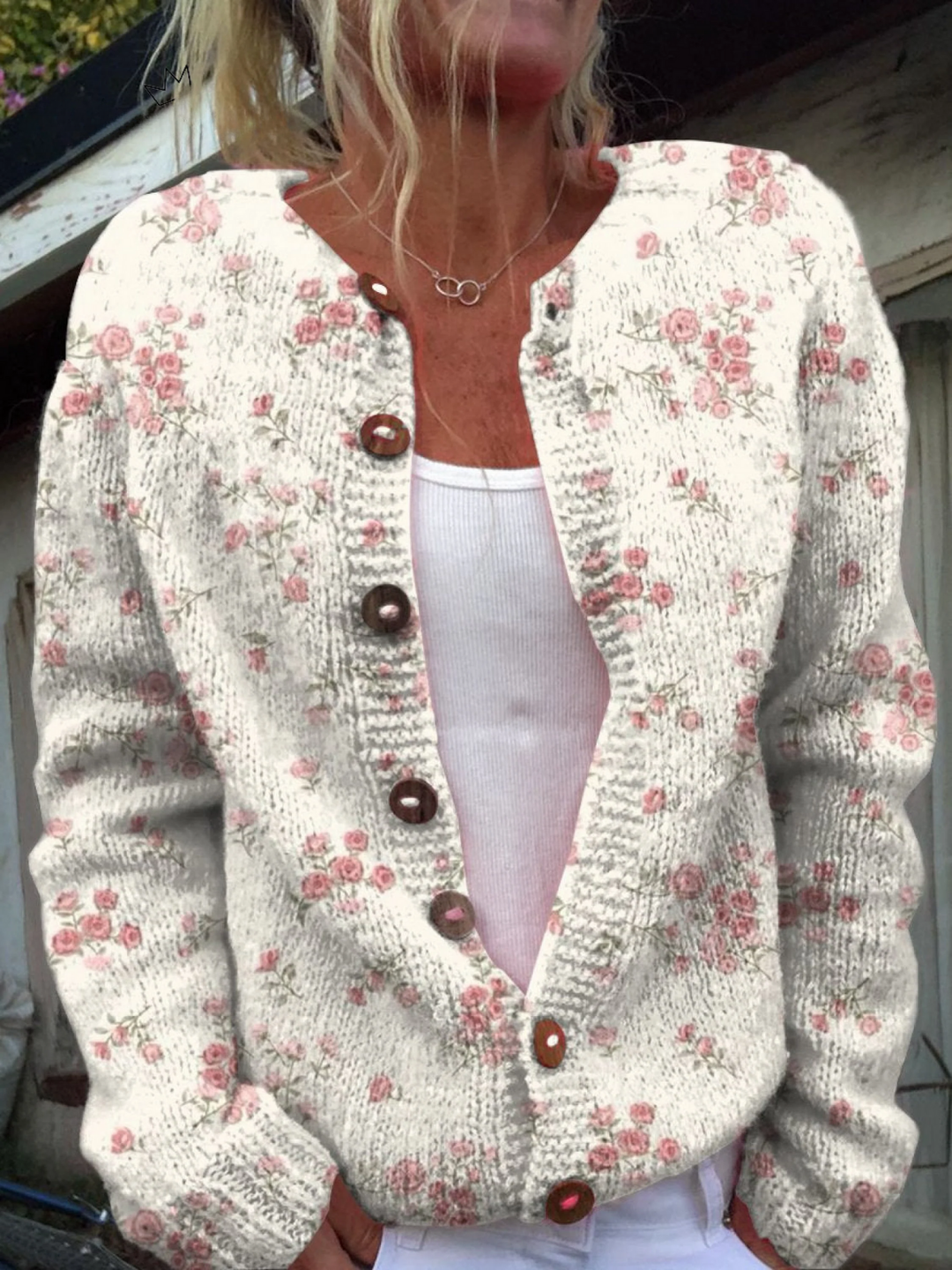 Evanthea | Vintage Floral Print Cardigan Sweater