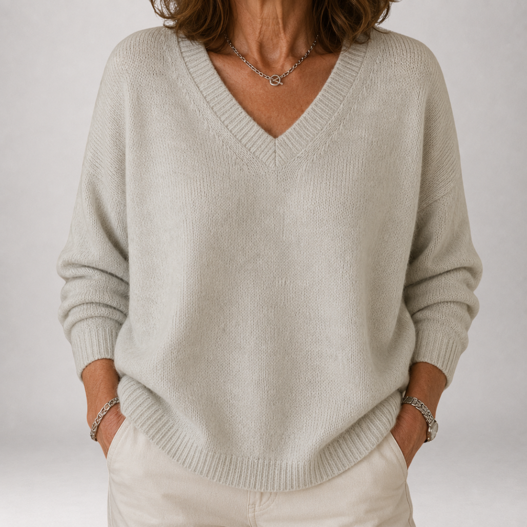 Hesper | Soft V-Neck Knit Sweater