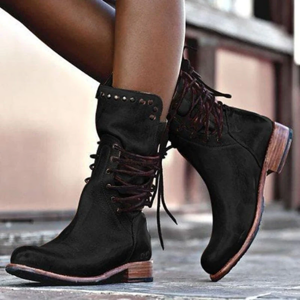 Ciss Vintage Lace-Up Boots