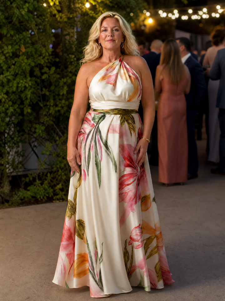 Amiel Light Floral Maxi Dress