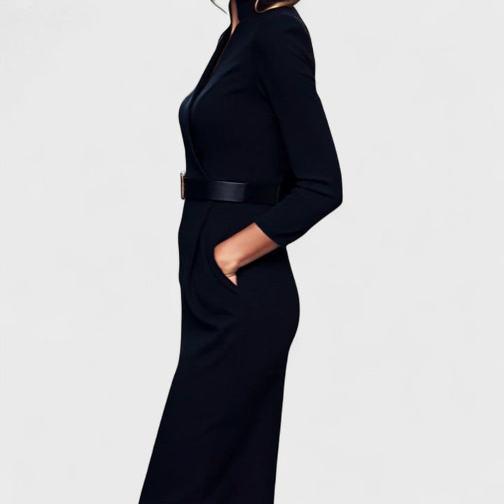 Maye Refined Black Dress + FREE belt