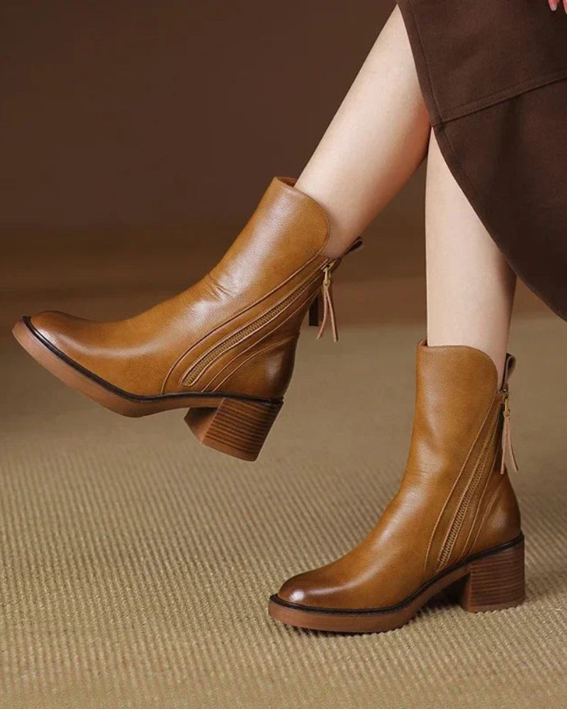 Myriam Premium Leather Ankle Boots