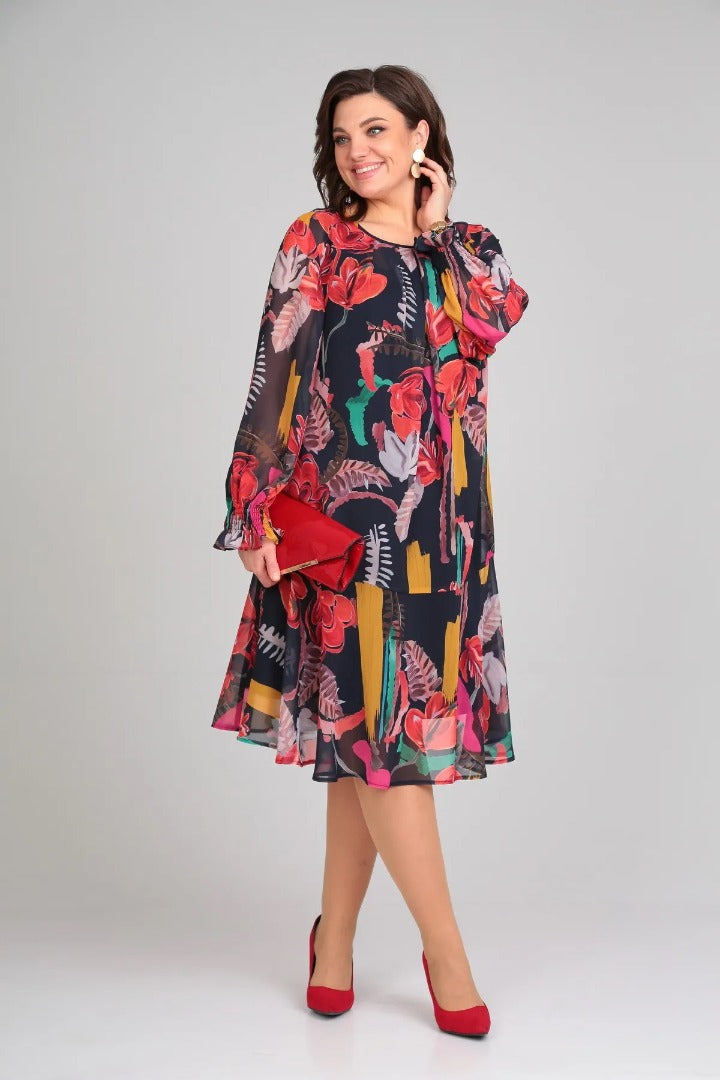 Florinda Elegant Floral Dress