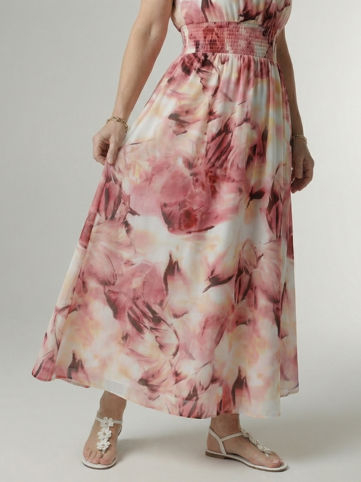 Sylin Gathered Halter Midi Dress