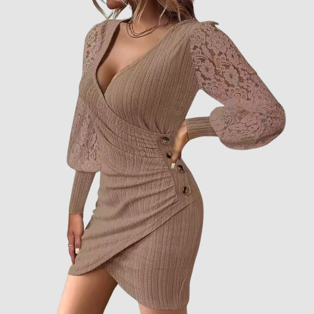 Melissa Elegant V-Neck Dress