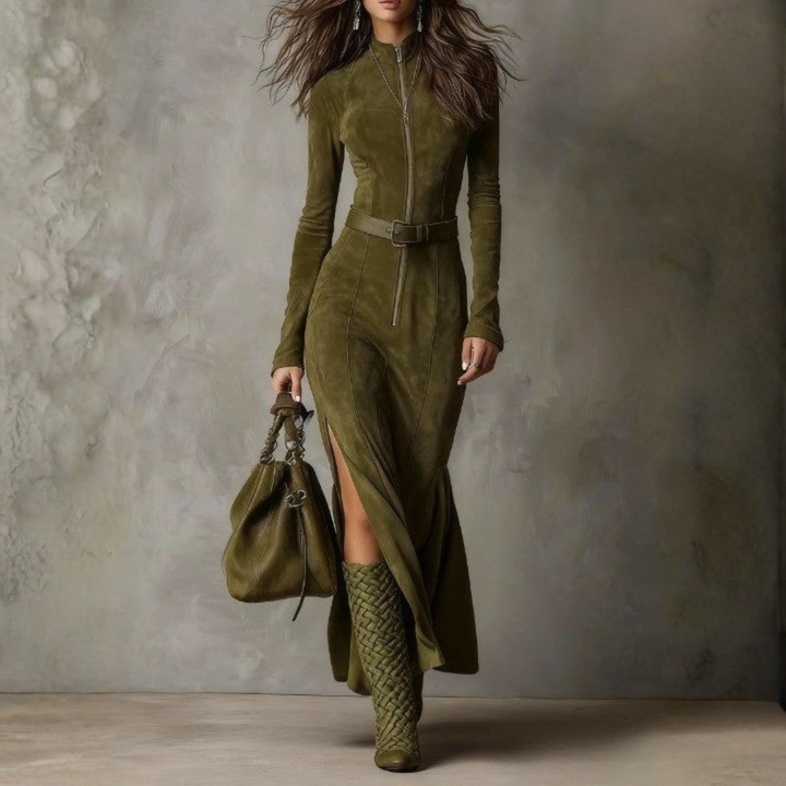 Meghan Suede Maxi Dress