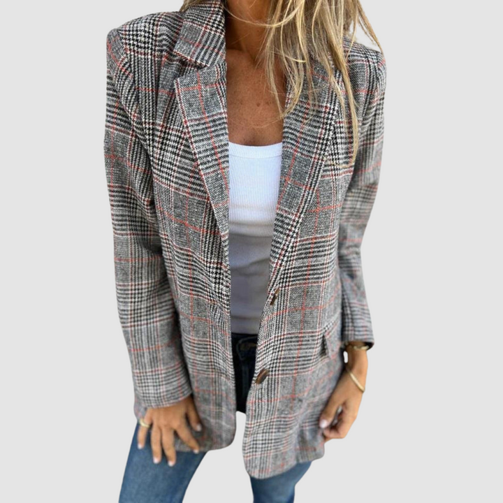 Isabel Elegant Plaid Winter Blazer