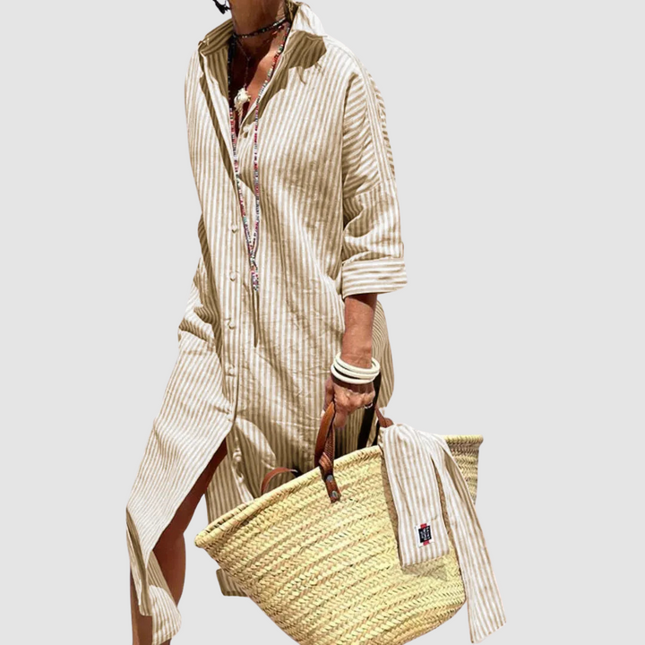 Nichole Elegant Striped Summer Dress