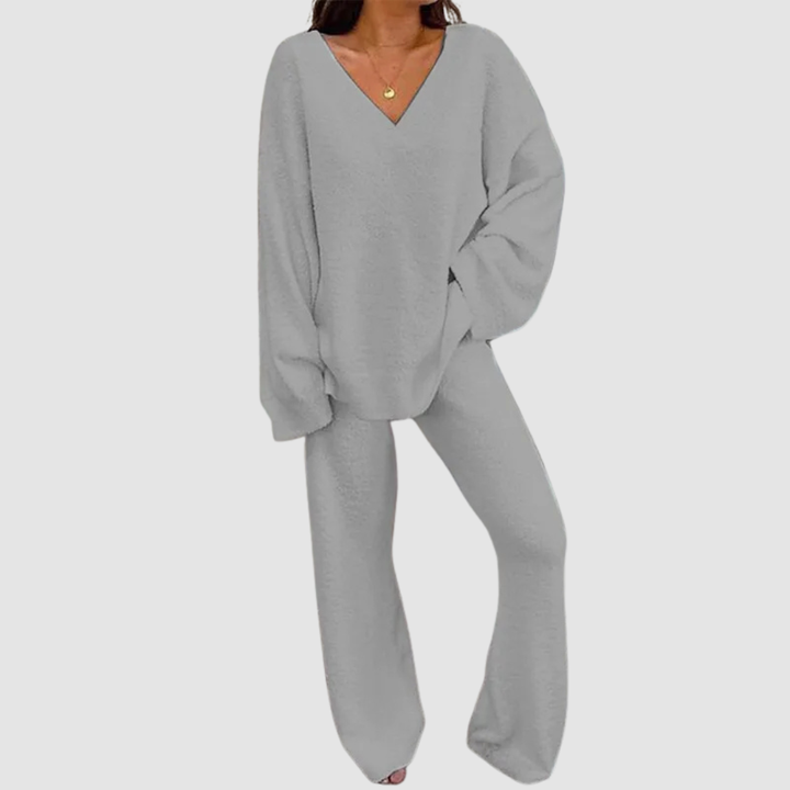 Karla V-Neck Long Sleeve Sweater & Pants Set