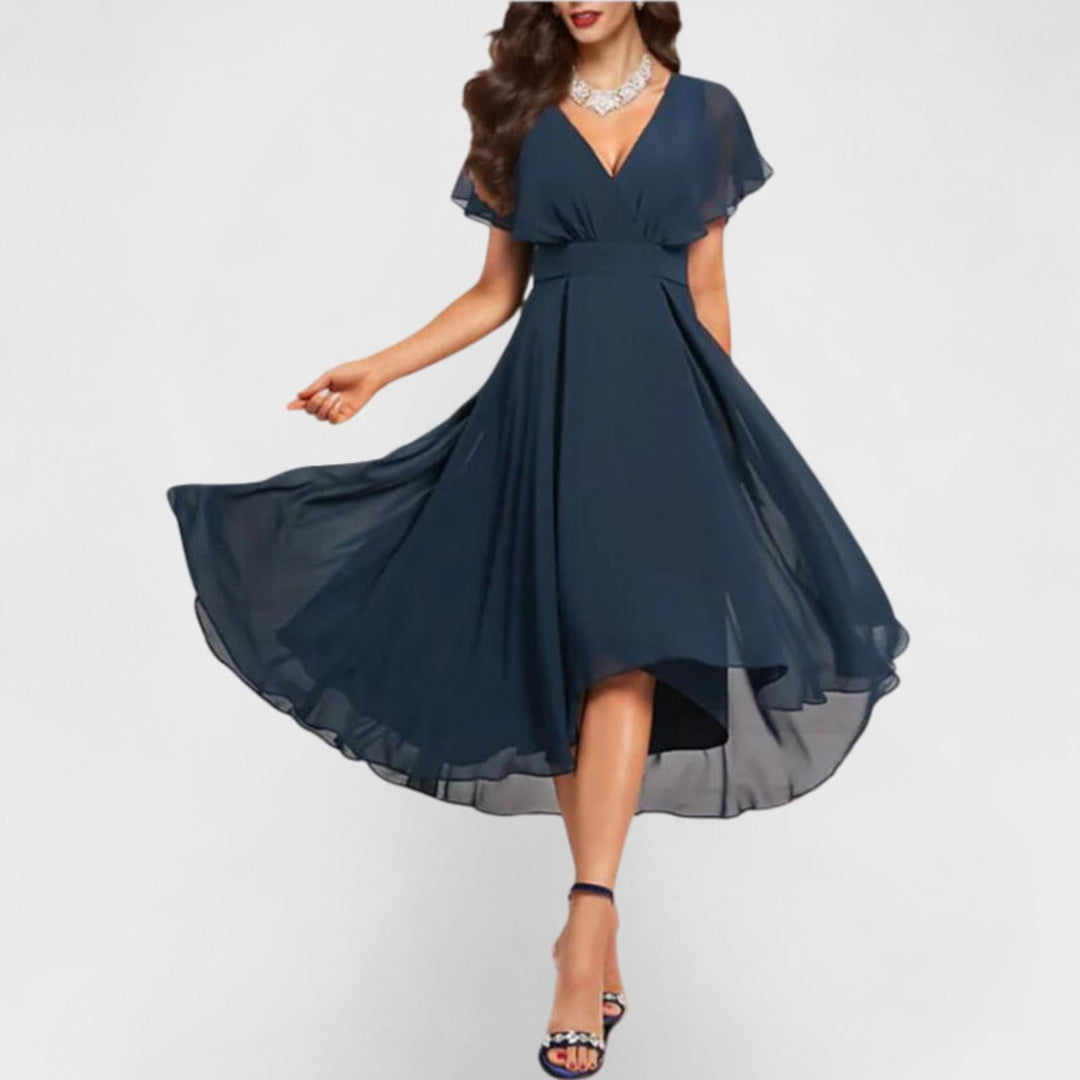 Clarissa Flowing V-Neck Maxi Dress