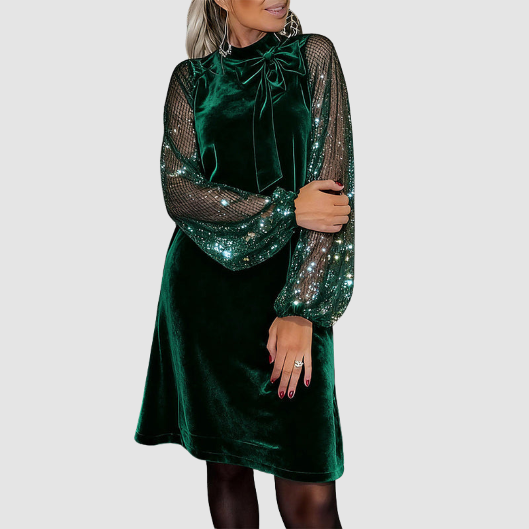 Martina Elegant Suede Dress