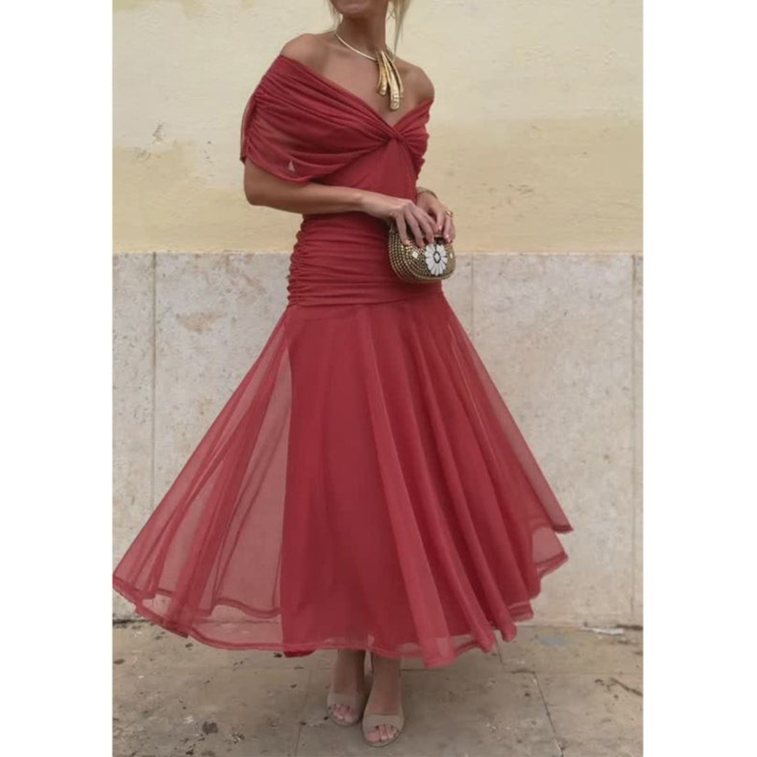 Breana Mesh Flower Dress