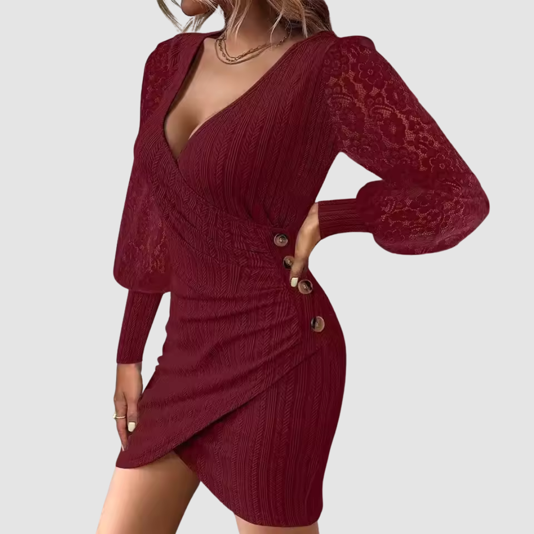 Melissa Elegant V-Neck Dress