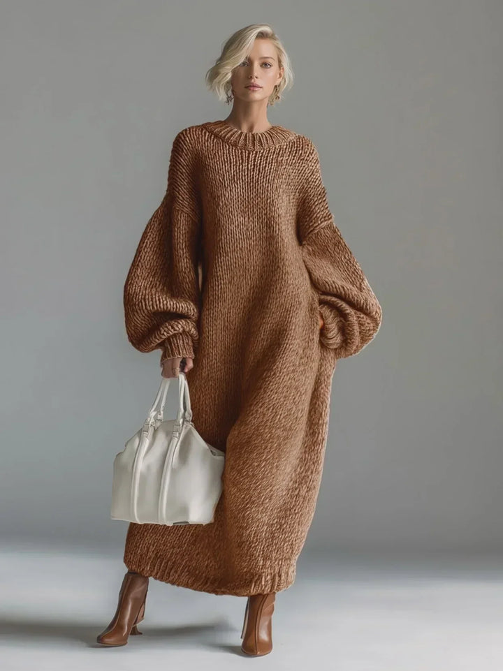 Zelia Elegant Casual Knitted Maxi Dress