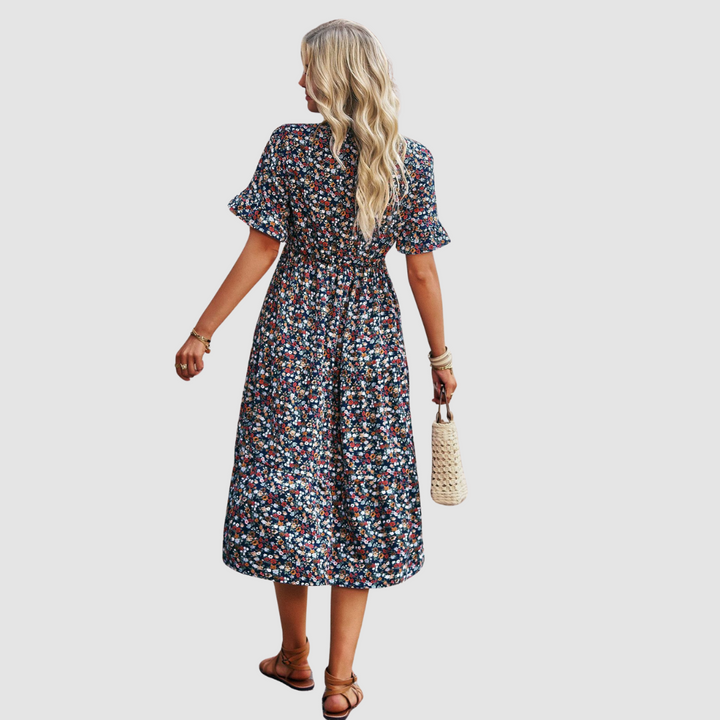 Thalia V-Neck Floral Dress