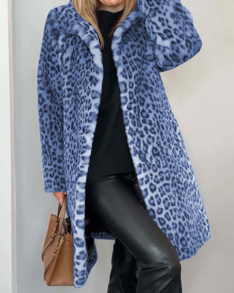 Lysandra Elegant Leopard Coat