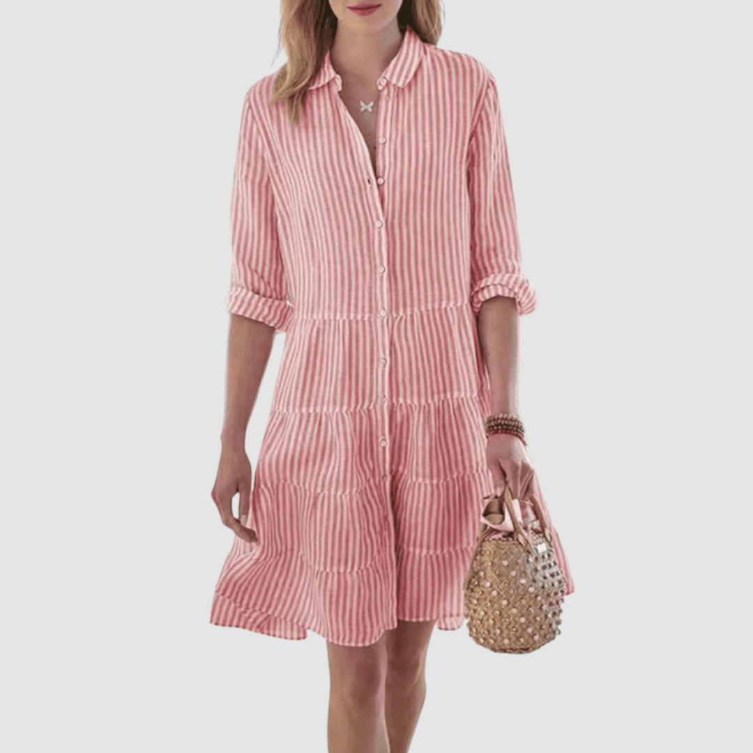Lyza Breezy Striped Dress