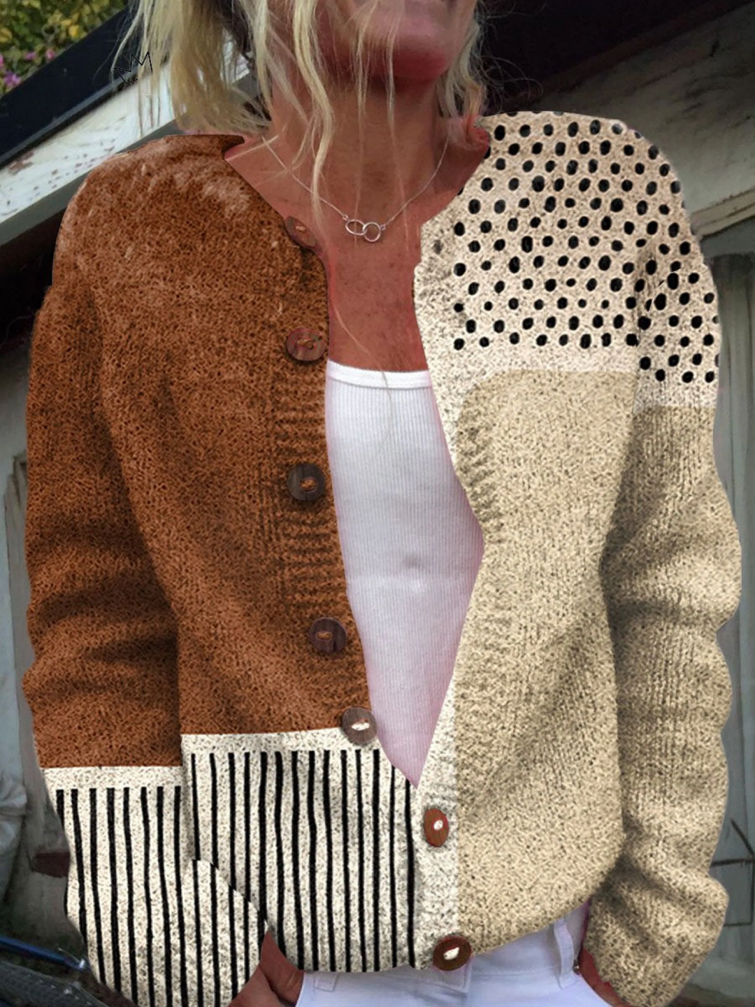 Eloise | Vintage Print Cardigan Sweater