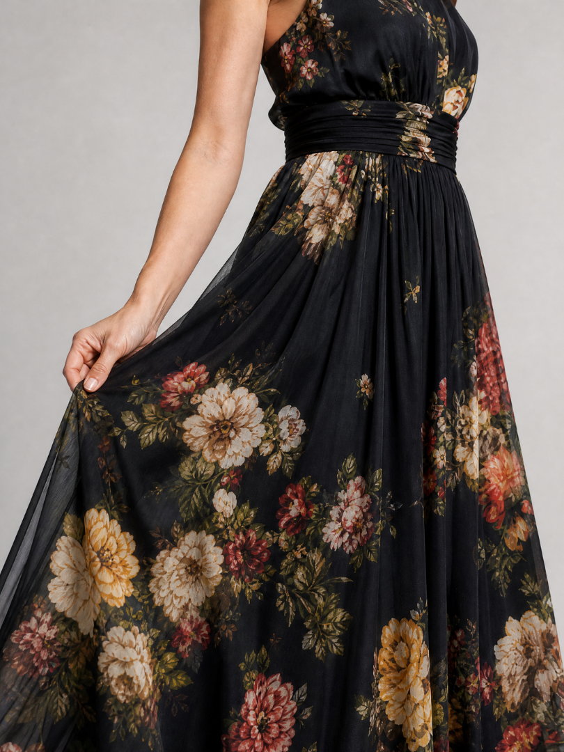 Sior Floral Halter Neck Midi Dress