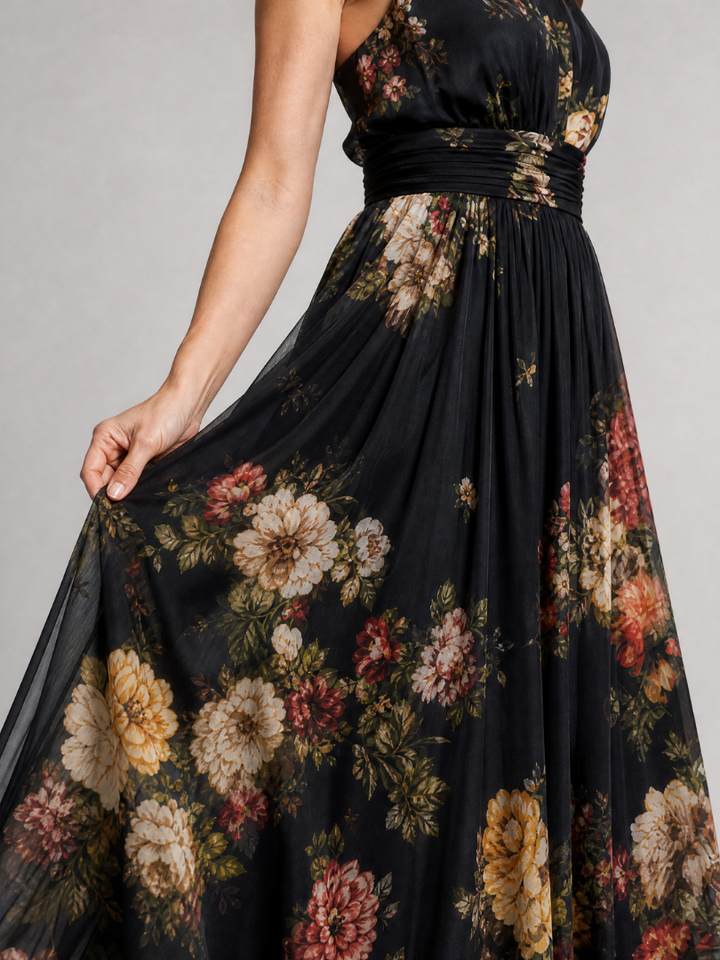 Sior Floral Halter Neck Midi Dress