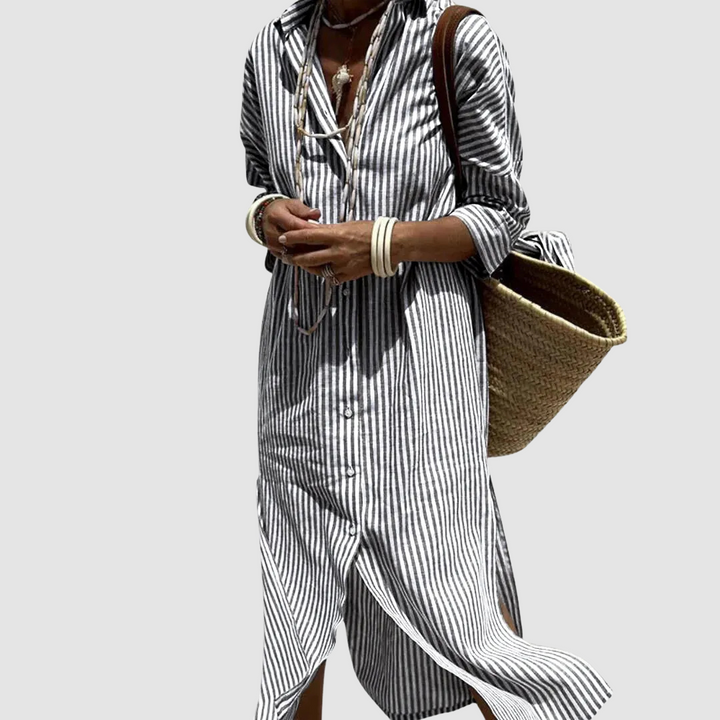 Nichole Elegant Striped Summer Dress