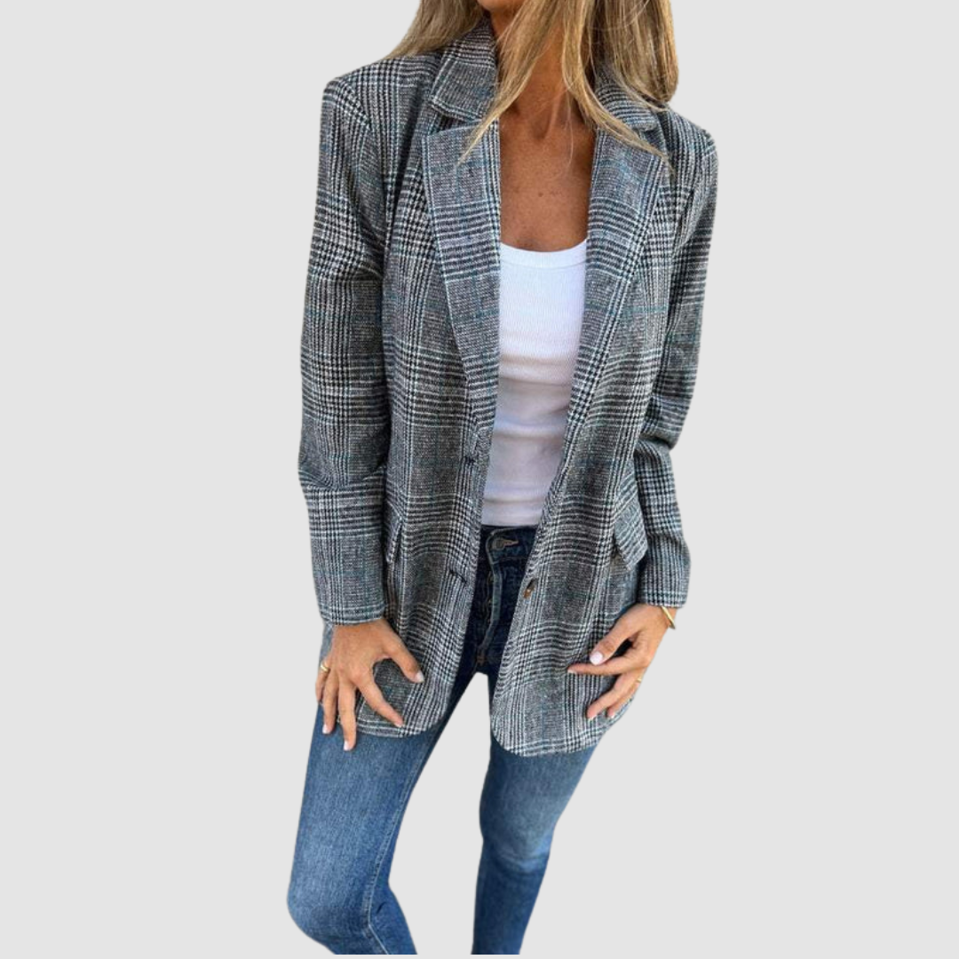 Isabel Elegant Plaid Winter Blazer