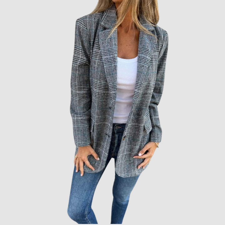 Isabel Elegant Plaid Winter Blazer