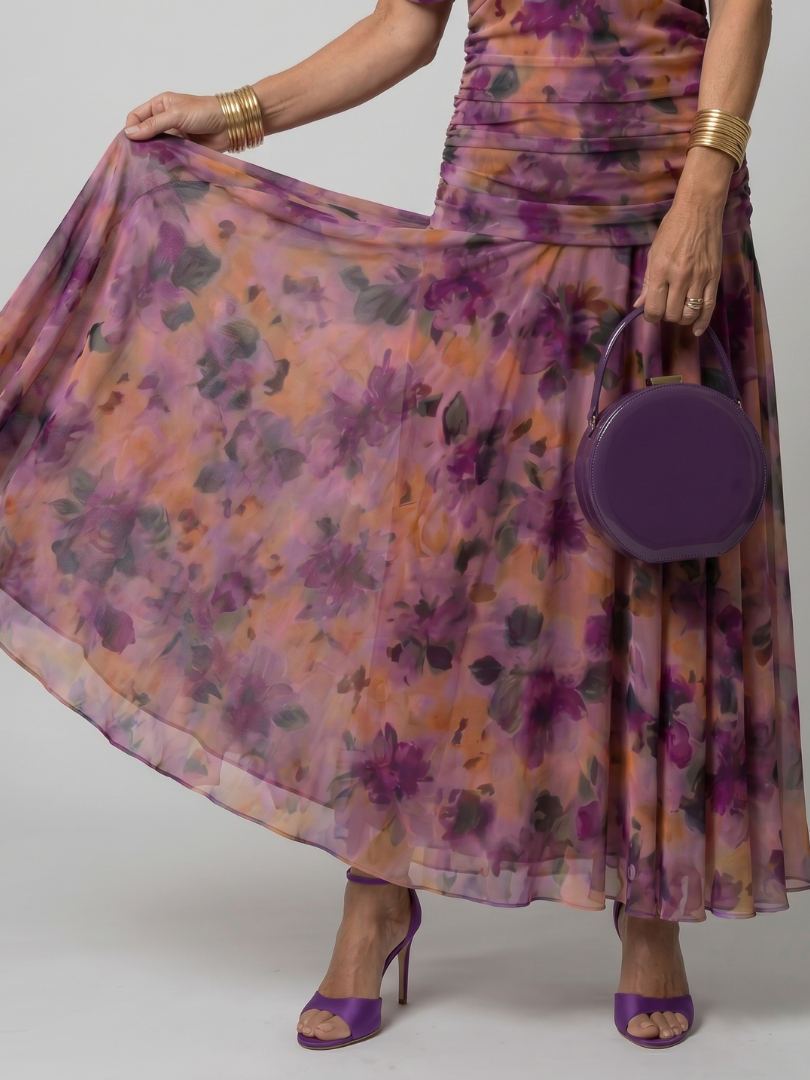 Calen Off Shoulder Flow Midi Dress