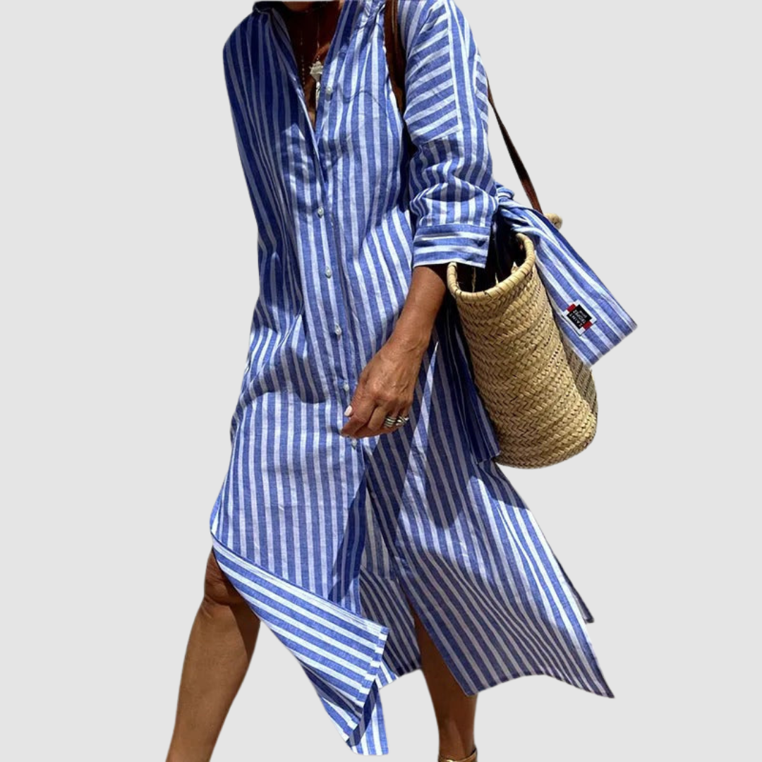 Nichole Elegant Striped Summer Dress