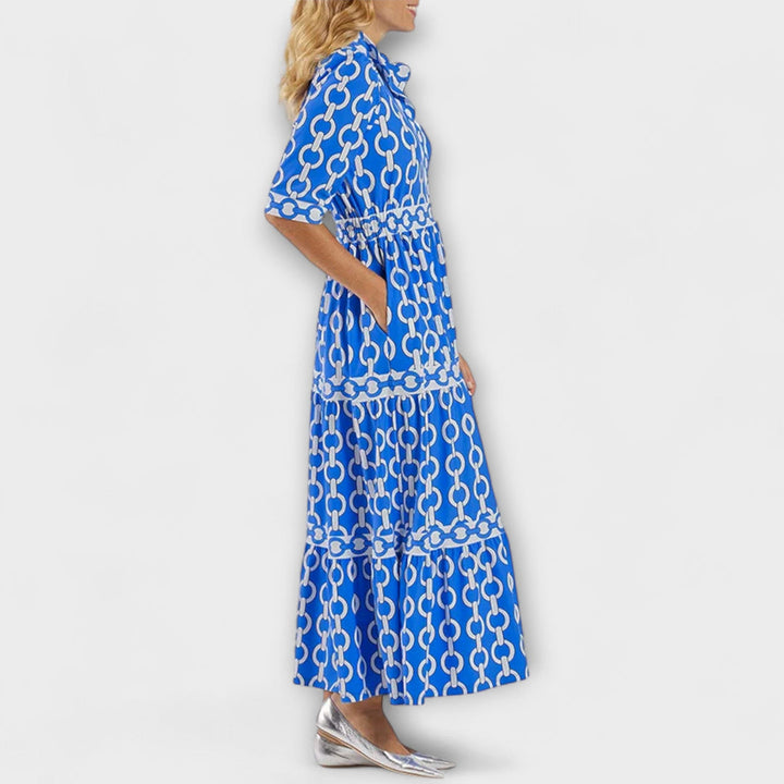 Sheena Chain Print Midi Dress