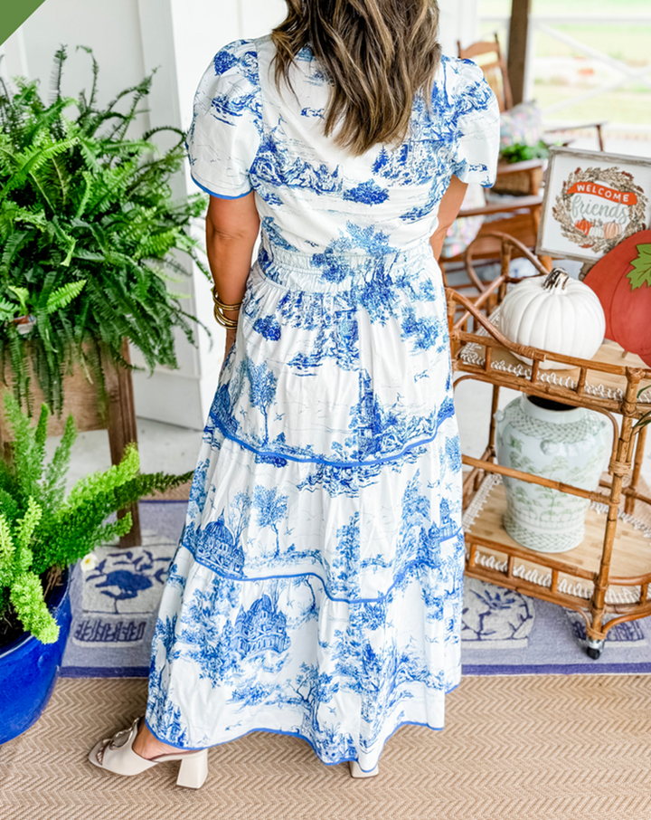 Esther Classic Toile Maxi Dress