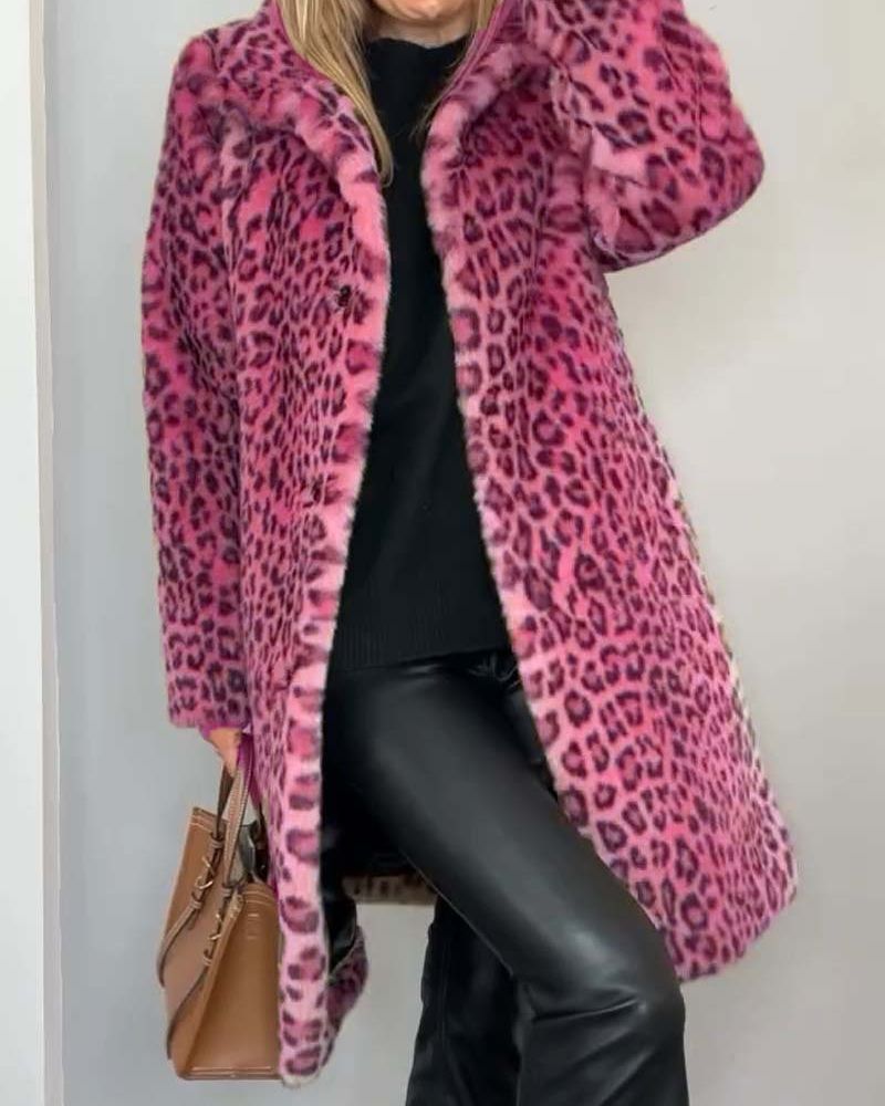Lysandra Elegant Leopard Coat