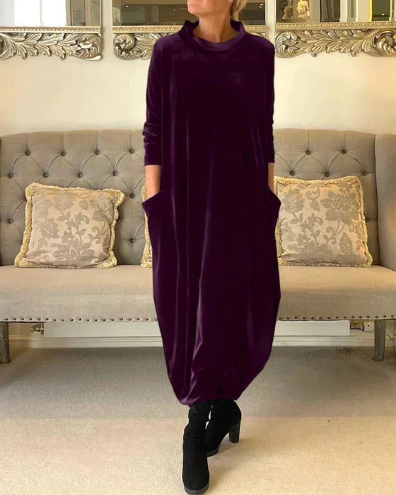Anika Stylish Suede Dress