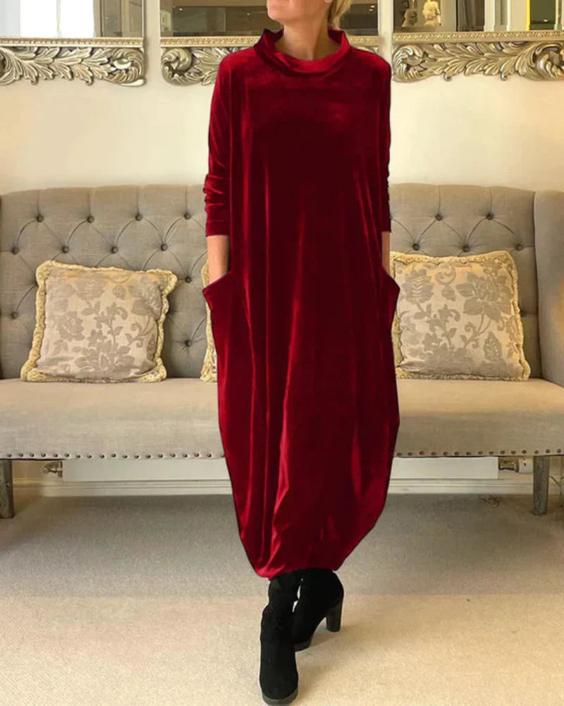 Anika Stylish Suede Dress