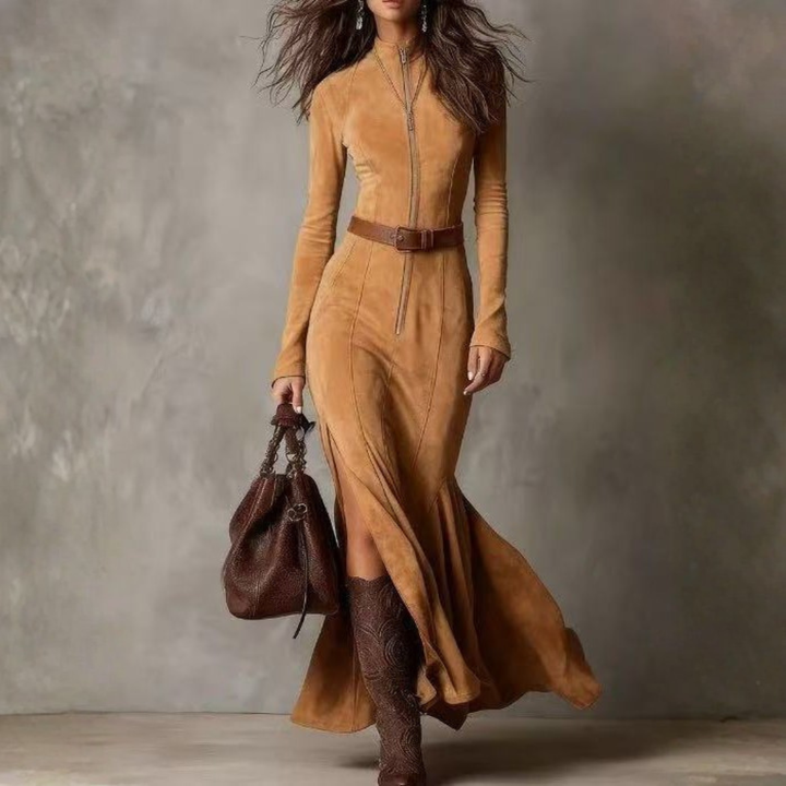Meghan Suede Maxi Dress