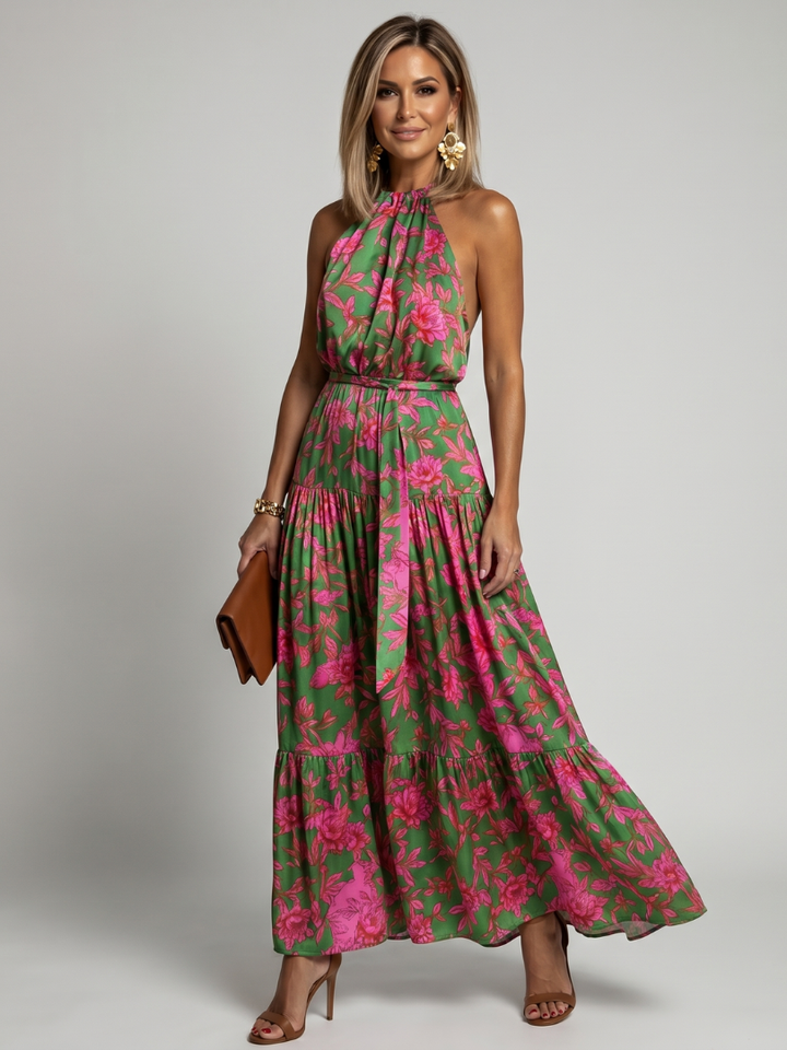 Rowen Draped Halter Midi Dress