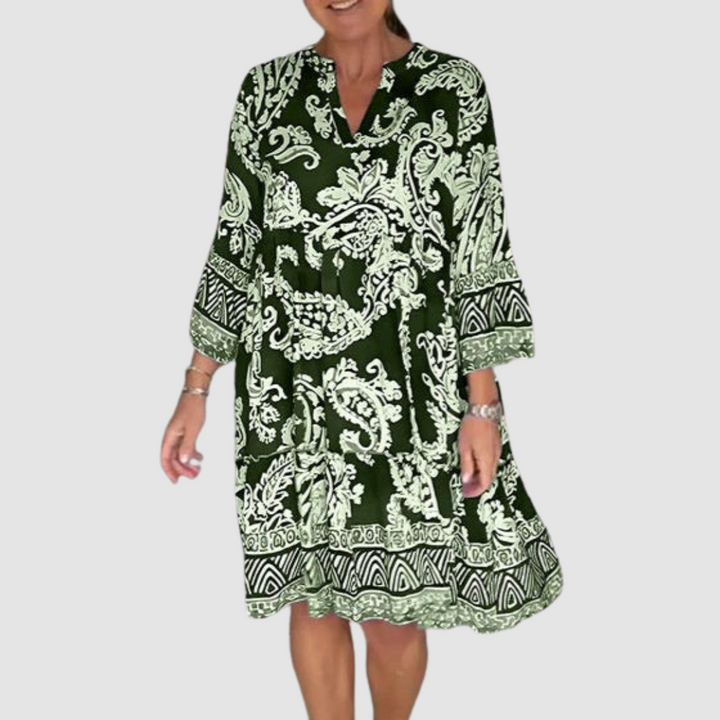 Vivian V-Neck Floral Print Dress