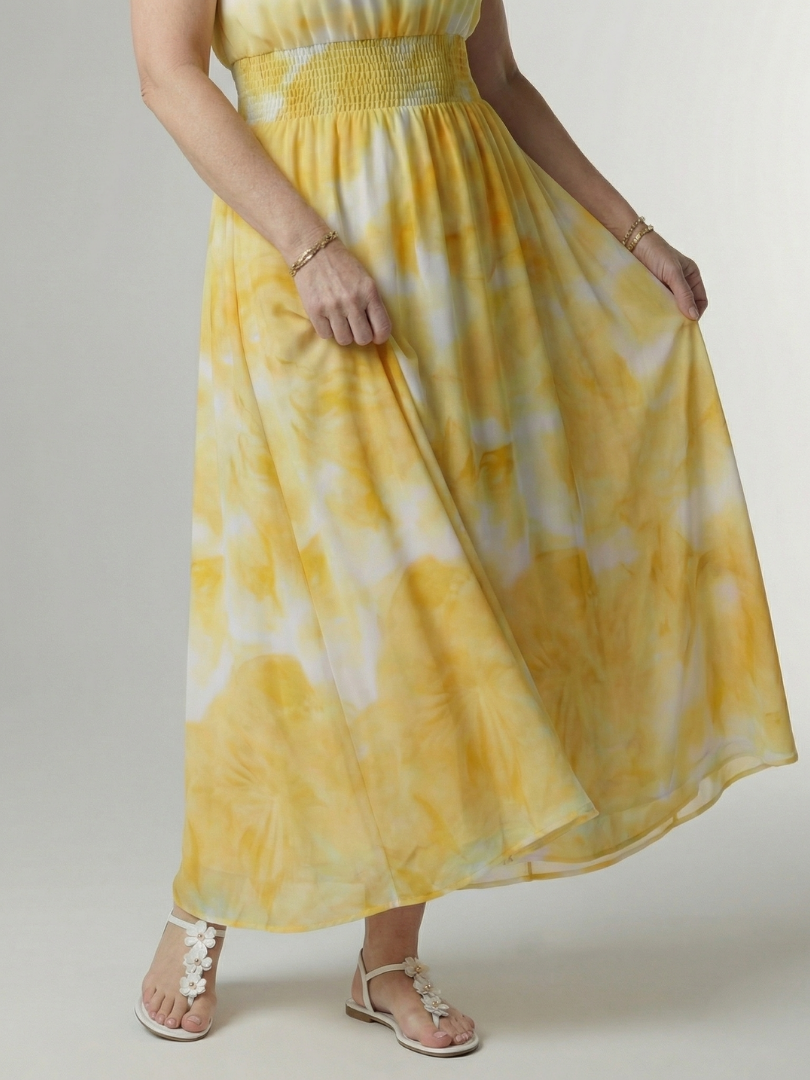 Sylin Gathered Halter Midi Dress