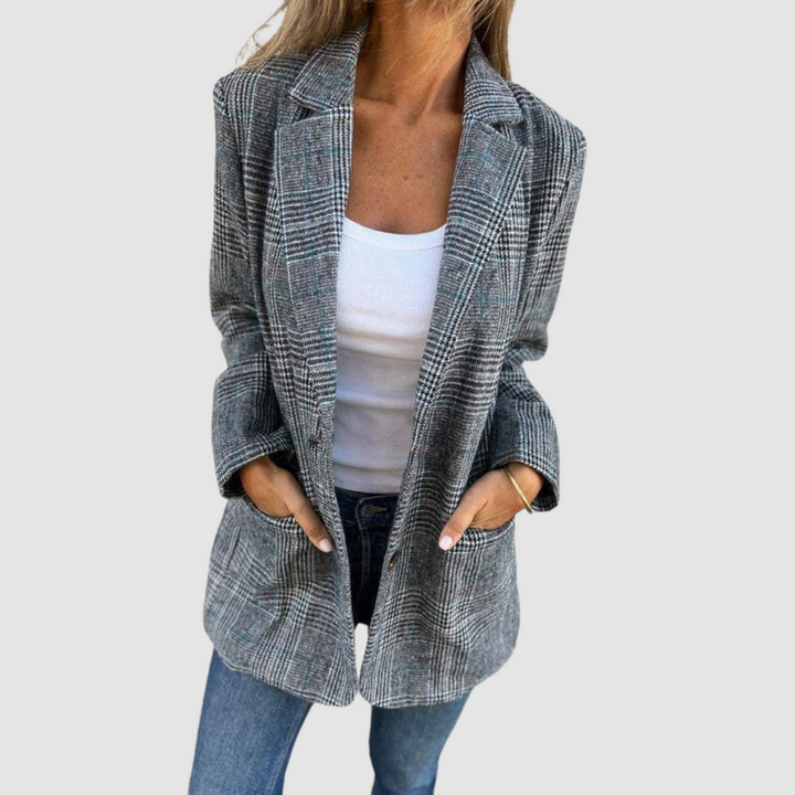 Isabel Elegant Plaid Winter Blazer