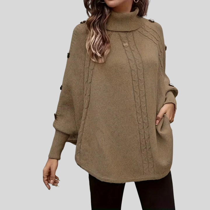 Norelle | High-Neck Cable-Knit Sweater
