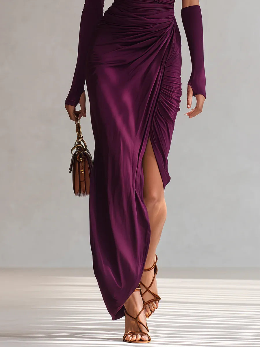 Rhianna Elegant Maxi Dress + Sleeve