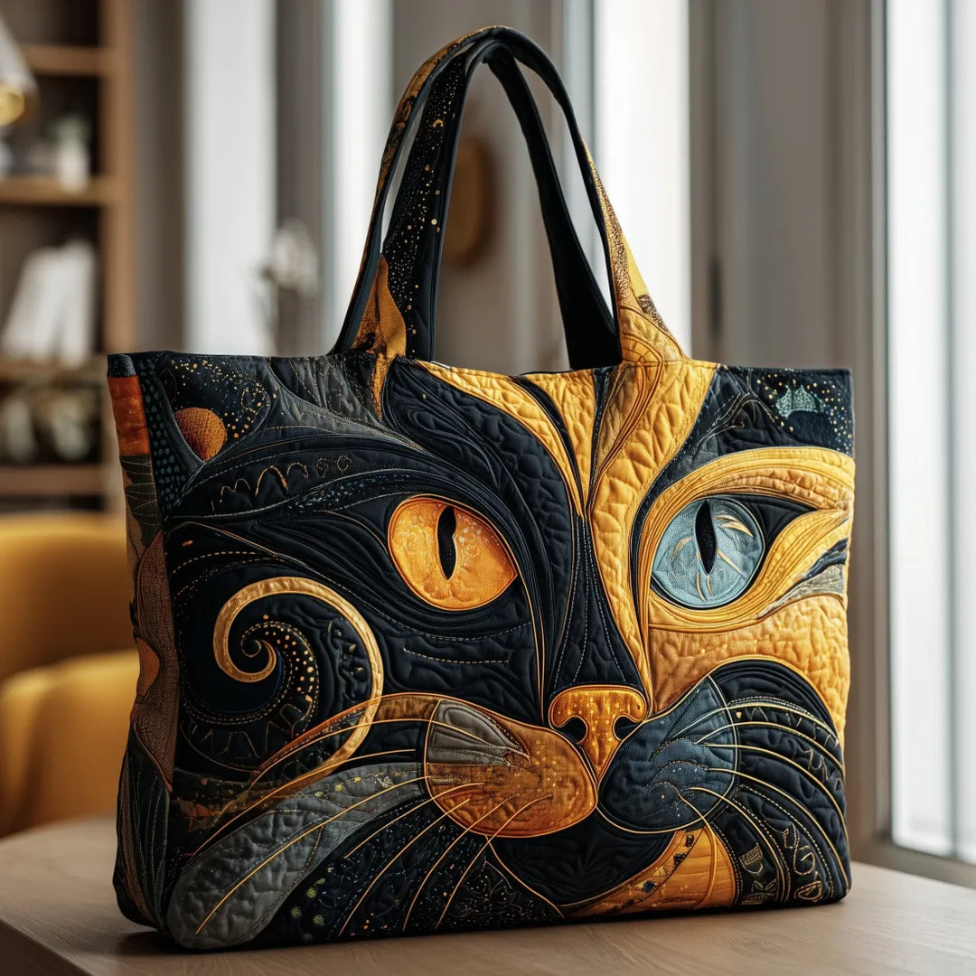 Handmade Bag with Cat Motif