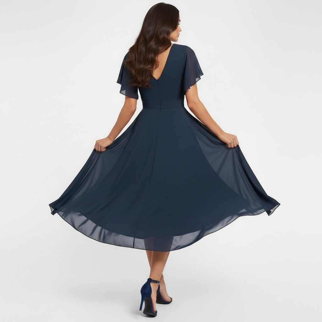 Clarissa Flowing V-Neck Maxi Dress