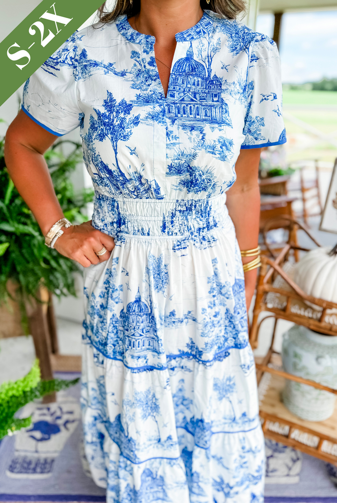 Esther Classic Toile Maxi Dress